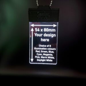 Illuminated lanyard tag white