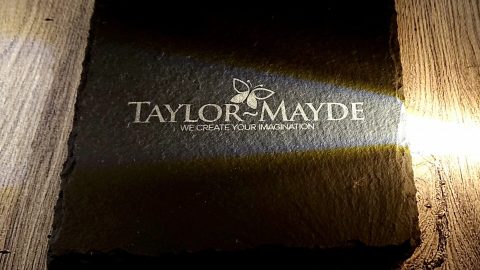 Branded slate coaster