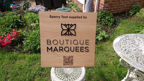 Boutique marquees sign